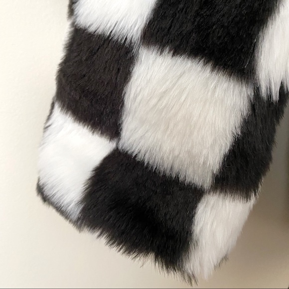 Current Mood checkerboard faux fur jacket - Picture 10 of 10